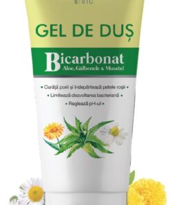 Gel de dus cu bicarbonat, aloe, galbenele si musetel, 200 ml