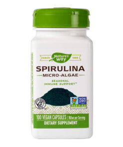 Spirulina 380 mg, 100 capsule vegetale